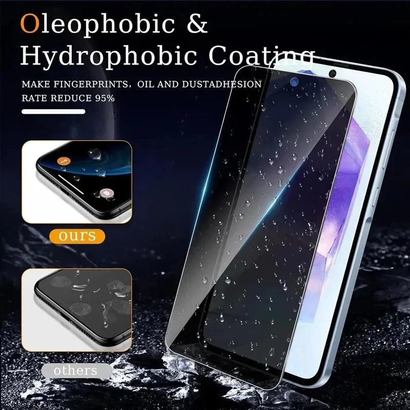 Privacy Screen Protector for Samsung S24 Ultra S23 S22 Plus S21 S20 FE S10e A55 A54 A53 5G A35 A34 A33 A15 A14 A13 Antispy Glass