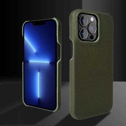 For Iphone 14 Pro Max Case Luxury Genuine Leather Cover Business Phone Cases Back Cover for Iphone 13 18Pro 15 12 XR XSMax Coque