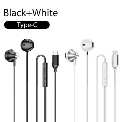 Wired Headphones For ios Android In Ear Earphones HiFi Surround Sound USB Type C Music Gaming Earplugs For iPhone 17 Pro Samsung