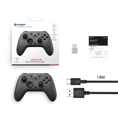GameSir Nova 2 Lite Wireless Game Controller Switch Gamepad Hall Effect Joysticks Anti-Drift for Nintendo Switch / iPhone / Android / PC