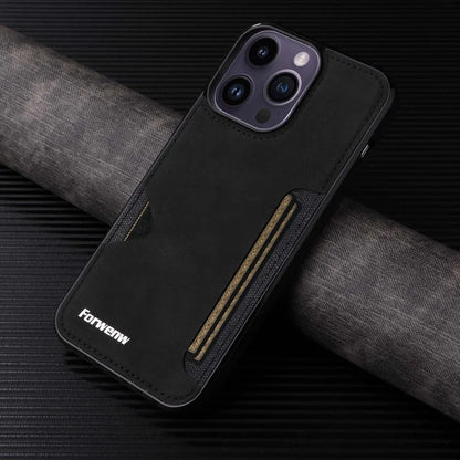 Retro Card Holder Phone Case for iPhone 18 17 16 15 14 13 12 11 Pro Max 17E Air XS XR SE 7 8 Plus Busines Wallet Leather Cover