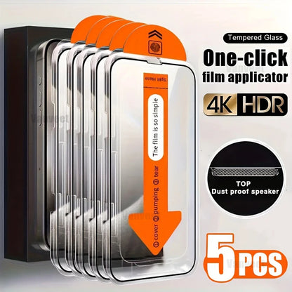 Tempered Glass Screen Protector For iPhone 16 15 17 18 Pro Max 14 13 12 11 16e Protective Film iPhone 16 Pro Max XR XS 7 8 Plus