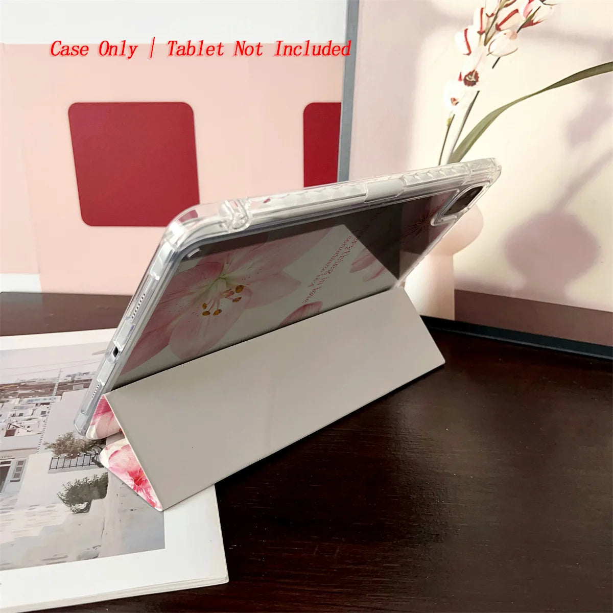 Y-Shape Foldable Stand Fresh Printed iPad Case, Auto Sleep/Wake, Fashion Minimalist Style, Fits Various Apple Models . 8 Styles