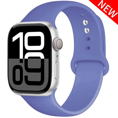 Silicone Band For Apple Watch straps 45mm 44mm 40mm 41mm 42mm-46mm sport bracelet iwatch series 8 7 6 5 SE 9 10 11 Ultra 2 49mm