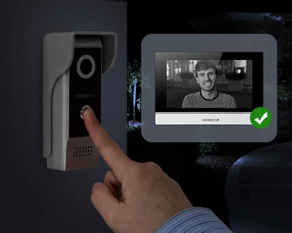 HOMSECUR 7" WIFI HD Video Door Phone Intercom Doorbell Tuya App Remote Control Door Unlock Auto Recording