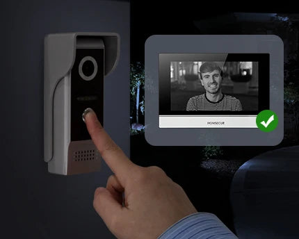 HOMSECUR 7" WIFI HD Video Door Phone Intercom Doorbell Tuya App Remote Control Door Unlock Auto Recording