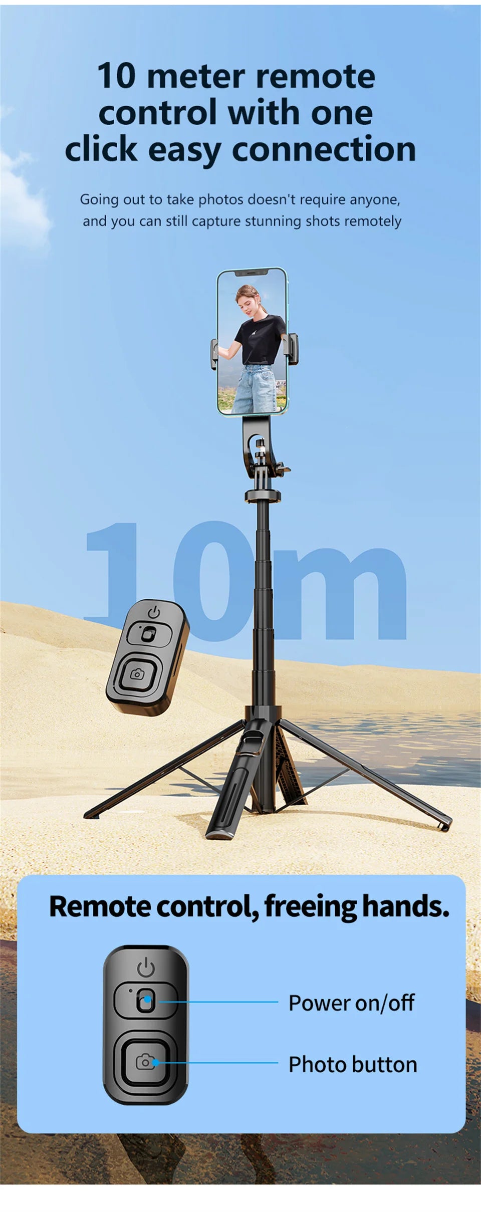 FANGTUOSI New Selfie Stick Universal Bluetooth Four-legged Tripod 1.3 Meter Mobile Phone Stand Anti-shake Live Broadcast