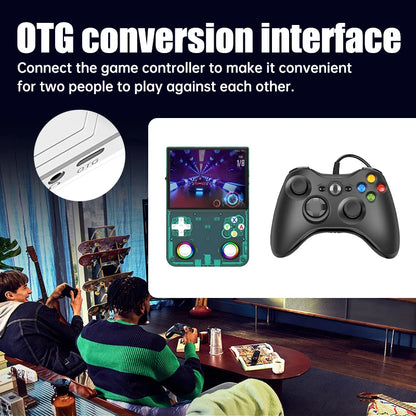 R36 Ultra X Open Source Portable Game Device 4.5 Inch Full‑Laminated IPS Screen Quad‑Core Processor RGB Light Joystick Vibration