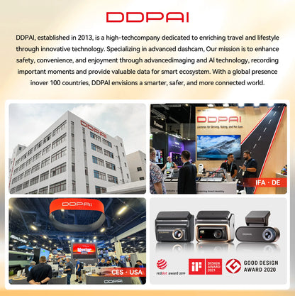 DDPAI Z50 Pro Dash Cam 4K Car DVR 3"IPS Screen 5GHz WiFi GPS ADAS 24H Parking Monitor Front and Rear Dashcam Car Camera