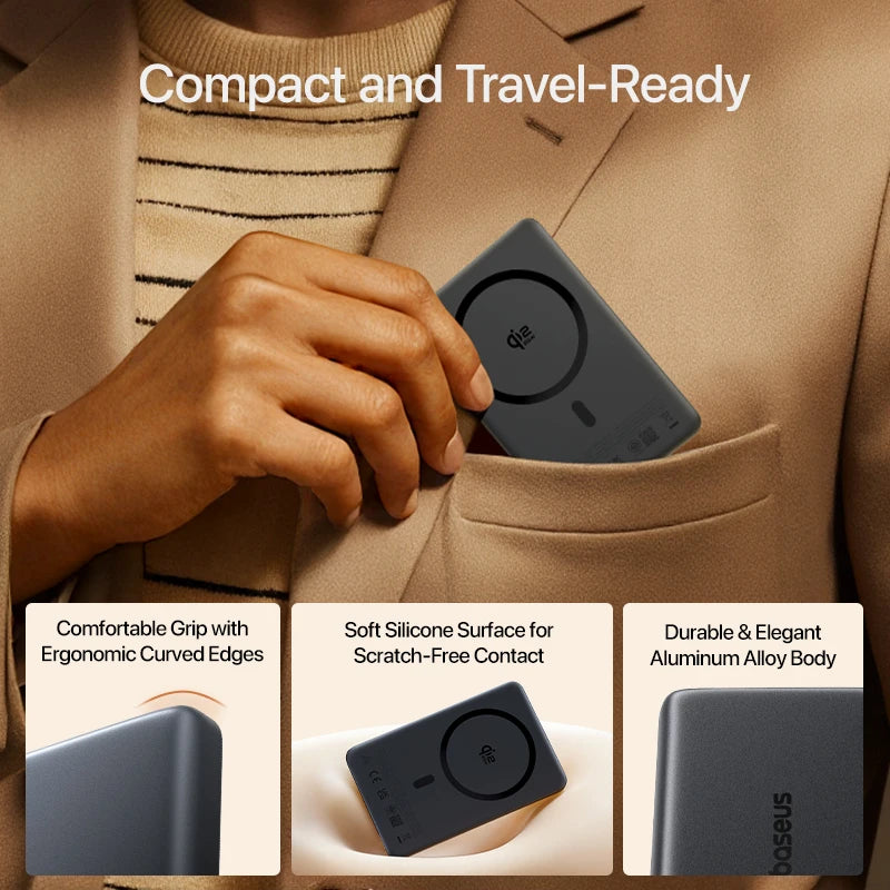Baseus Qi2.2 25W Power Bank 10000mAh Magnetic Wireless Charging PD 45W USB-C Power Bank For iPhone 17 16 Pro Max Samsung S25