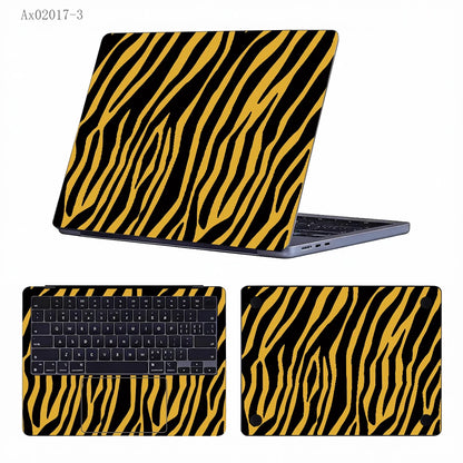 2 pcs Aesthetic Light Leopard Laptop Stickers Set Self-Adhesive Removable Laptop Covers for MacBook Notebook Protective Skins