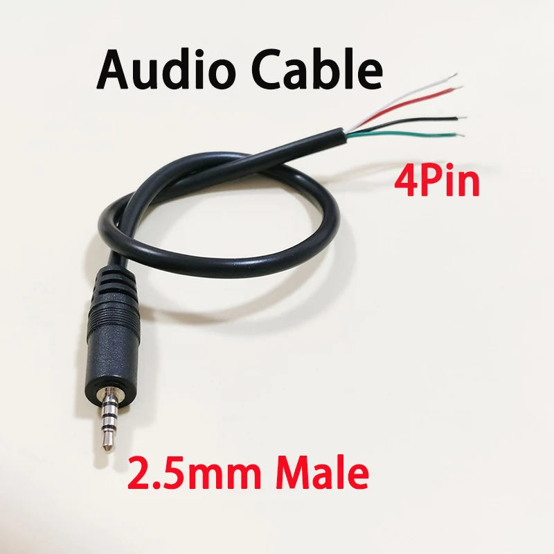 1PC 2.5mm 3.5mm Mono Stereo Male Female Plug Jack Connector 2/3/4Pin AUX Extension Wire DIY Audio Earphone Mic Repair Cable