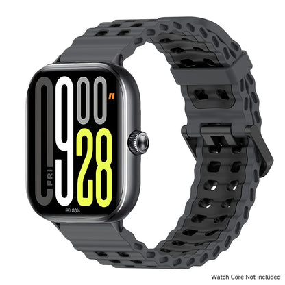 Soft Silicone Strap for Redmi Watch 6 5 4 Sports Two Tone Wristband for Xiaomi Mi Band 8 9 Pro Adjustable Rubber Wristband