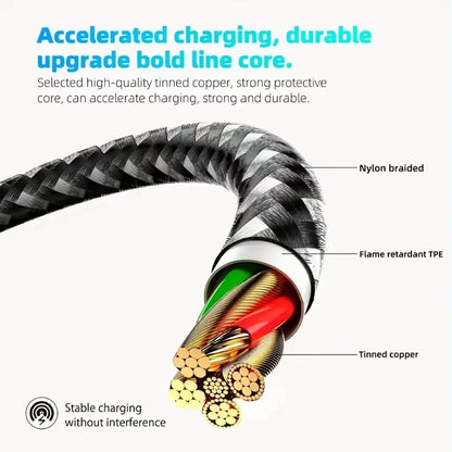 LAIHONEN MFi Certified 1PC/3PCS 10FT USB‑A to Lightning Cable Fast Charging Data Cord for iPhone 14 13 12 X XR