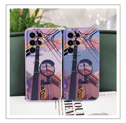Dusk Intersection Phone Case For Samsung Galaxy S25 S24 S23 S22 S21 S20 S10 S10E S9 Ultra Plus FE Note 20 Ultra 10 9 Plus Cover