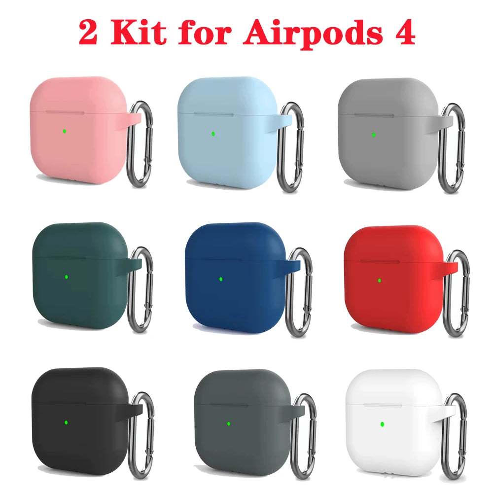 Kit Case For Apple Airpods 4 Case earphone accessories Soft Silicone Protective Cover silicone for Apple air pods 4 case