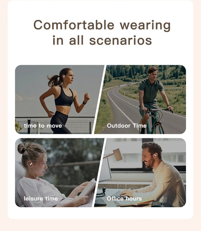 TWS Bluetooth Earphones With Microphones Sport Ear Hook LED Display Wireless Headphones HiFi Stereo Earbuds Waterproof Headsets