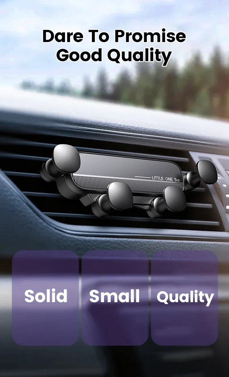 Gravity Car Phone Holder Air Vent Mount Cell Phone Holder in Car Mobile Support For iPhone16 15 14 13 12 Xiaomi GPS Stand