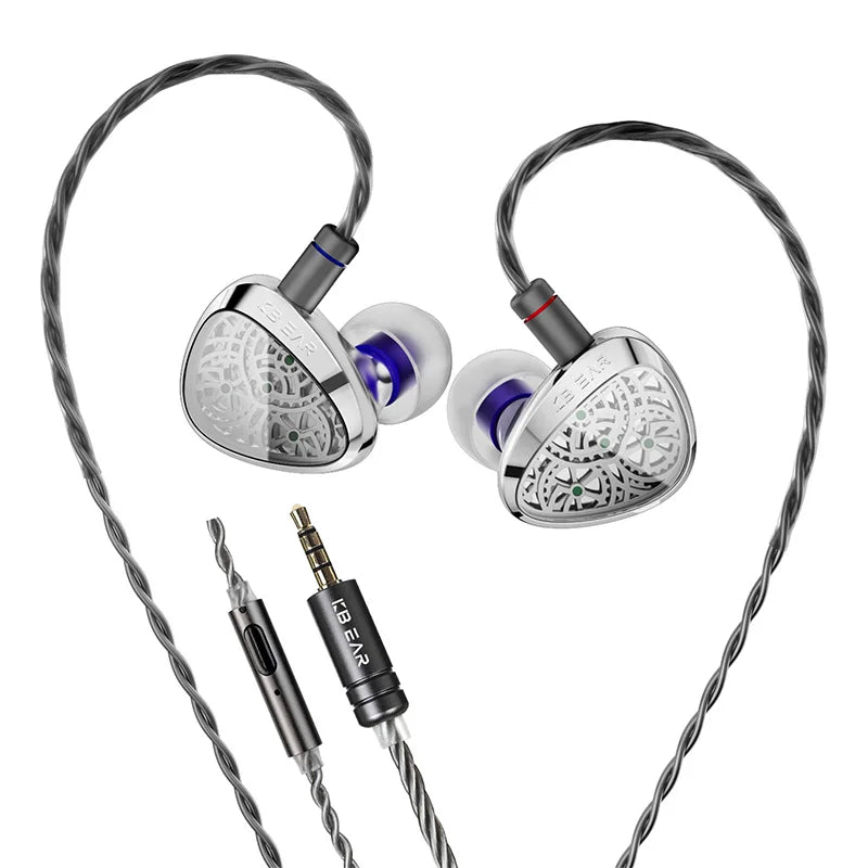 KBEAR TBX Tourbillon X IEMS In-Earphone Wired Headphones 10mm CVD-Coated Carbon Fiber Diaphragm Deep Bass Gaming Headset