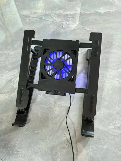 Adjustable Tablet Laptop Cooling Stand with Foldable Design Portable Air-Cooled Monitor Holder for Various Scenarios
