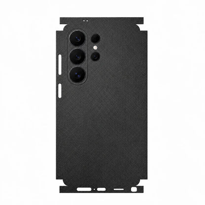 Full Wrap Faux Leather Back Skin for Samsung Galaxy S26 S25 Ultra Plus S24 S23 Anti Scratch Matte Slim Protective Film Cover