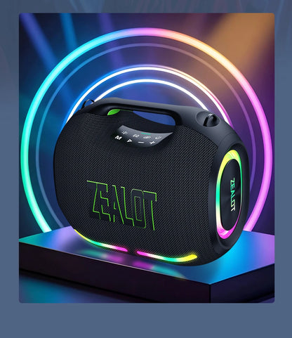ZEALOT-ZE01 Wireless Bluetooth Speaker 120W TWS Subwoofer Bluetooth Speaker High Volume Waterproof Portable Power Bank HIFI Sound Quality Good-Looking Blue Speaker Long Battery Life
