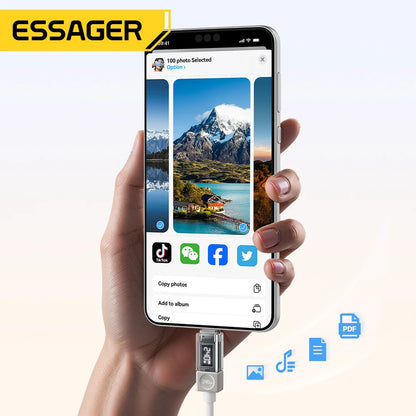 Essager 240W USB C Cable for iPhone 18 17 16 Plus Pro Max Macbook iPad Supercharge Fast Charger Type C Cable for Xiaomi Samsung