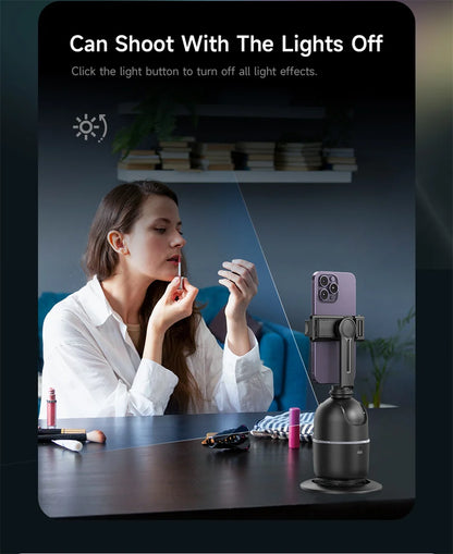 Selfie Stick Stabilizer 360° Auto Face Tracking AI Gimbal All-in-One Desktop Phone Holder Tripod for Smartphone Video Vlog Live