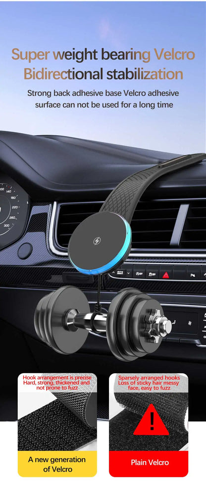 AIXXCO Car Phone Holder Magnetic Wireless Charger 15W Fast Charging Car Charger Holder For iPhone 16 15 14 13 Pro Max