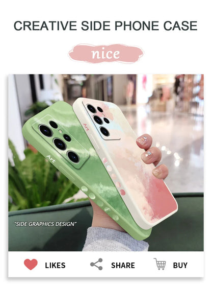Artistic Patterns Phone Case For Samsung Galaxy S25 S24 S23 S22 S21 S20 Ultra Plus FE Note 20 Ultra 10 9 Plus Cover