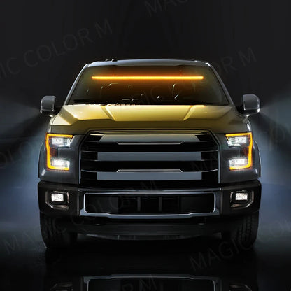 96 LED 3030 Beads Front Windshield Car Strobe Lamp Bar Traffic Signal Flashing Lamp Auto Roof Top Warning Light 12V Waterproof