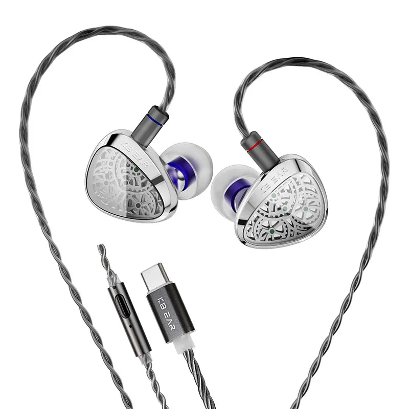 KBEAR TBX Tourbillon X IEMS In-Earphone Wired Headphones 10mm CVD-Coated Carbon Fiber Diaphragm Deep Bass Gaming Headset