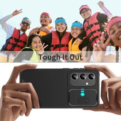 Luxury Shockproof Armor Phone Case For Samsung Galaxy S26 S25 Edge S24 S23 S22 Ultra FE Plus Slide Camera Protection Back Cover