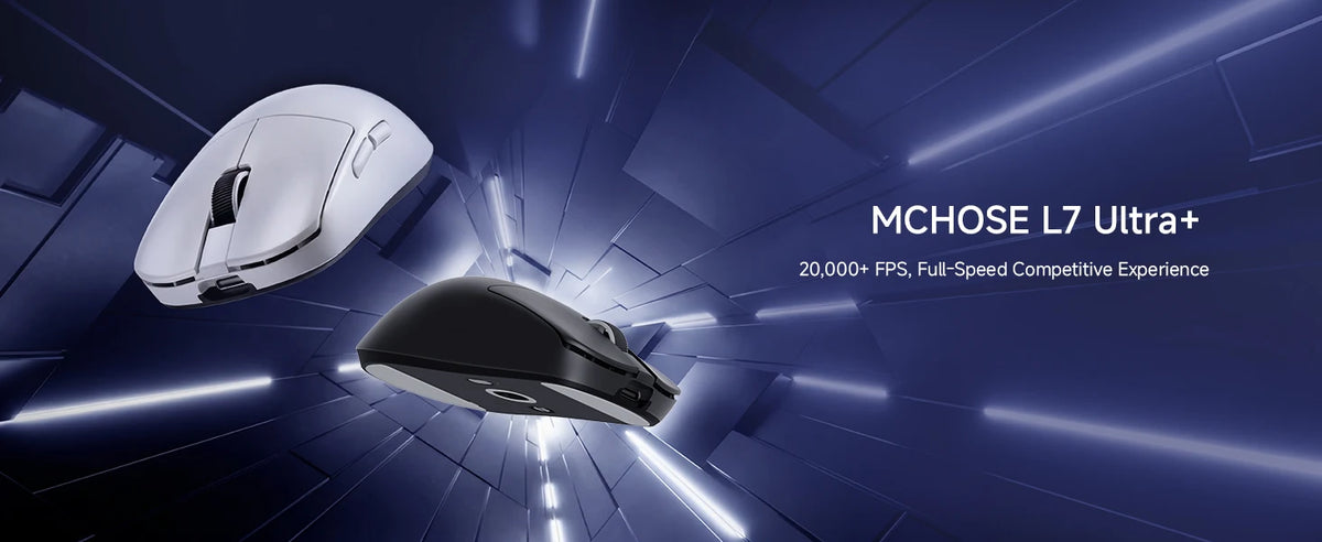 MCHOSE L7 Wireless Gaming Mouse L7 Ultra PAW3395 26K Sensor Dual 8K Polling 39g Ultra-Lightweight2.4GHz RF/BT/Wired Tri-Mode