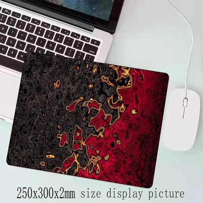 Black Waves Large Gaming Mouse Pad Computer Keyboard Desk Pad XXL with Rubber Non-Slip Stitched Edge for Friends Boyfriend