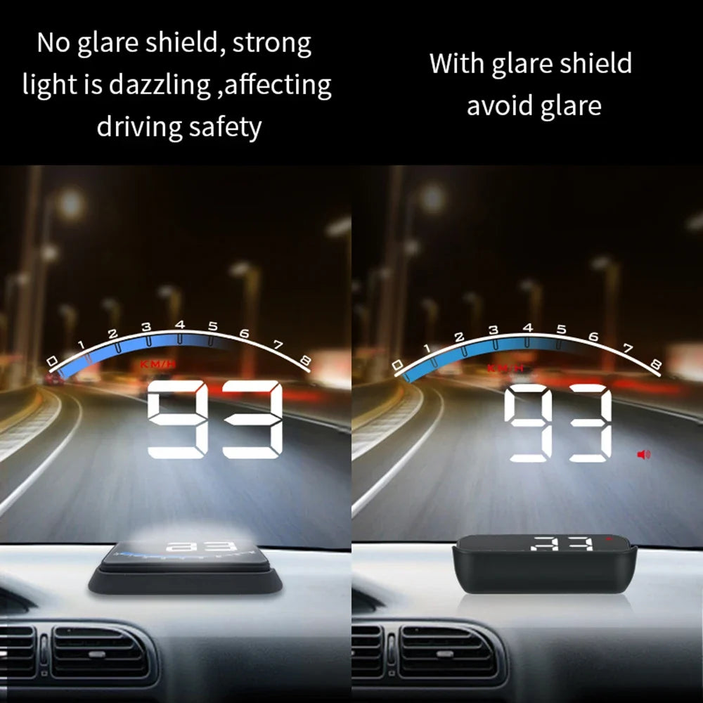 M6S OBD HUD Car Head Up Display Digital Windshield Projector Speedometer on Car Glass Auto Accessories On-board Computer OBD2