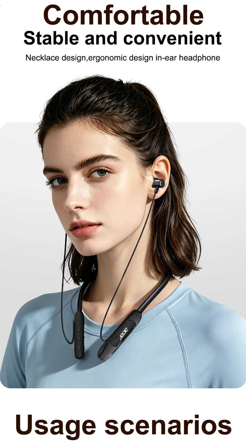 Acer Ohr810 Neckband-Style In-Ear Wireless Headphones, Secure Fit to Prevent Falling Off, Stereo Sound Effect, Bluetooth 5.4, Long Battery Life, Clear Calls, Suitable for Daily Sports and Commuting