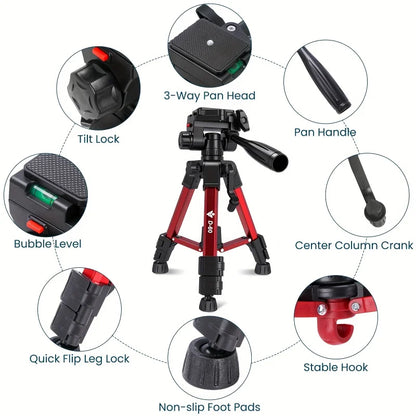 24.8 Inch Lightweight Tripod for Smartphone 360 Rotation Live Broadcast Vlogging and Micro Single Camera Photography