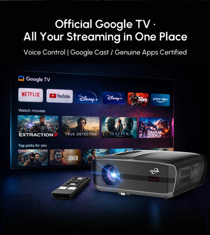 New 4200ANSI 1000D Google TV Projector 4K Supported Netflix Certified Auto Focus Home Theater HiFi Stereo with Dual Mic 2026