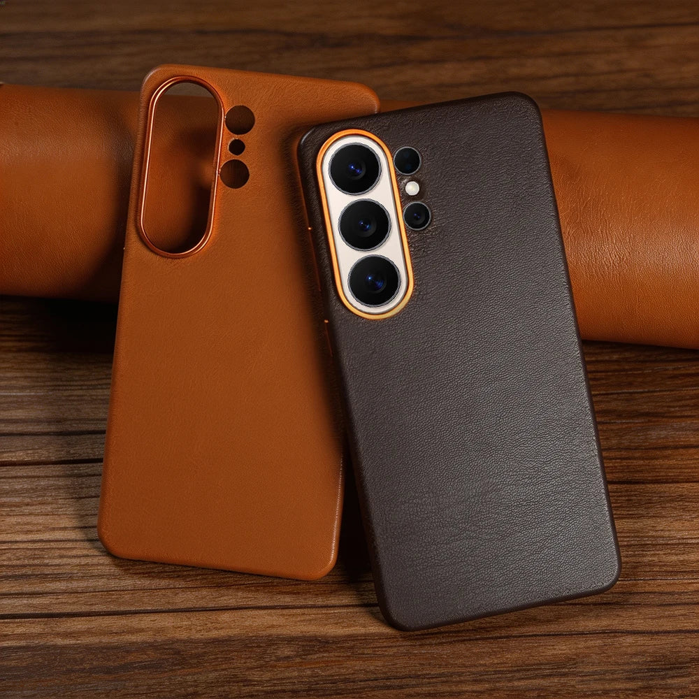 For Magsafe Premium Leather Case for Samsung Galaxy S26 Ultra S26Ultra S26Plus S25 Plus S25Ultra Phone Case Cover Magnetic Coque