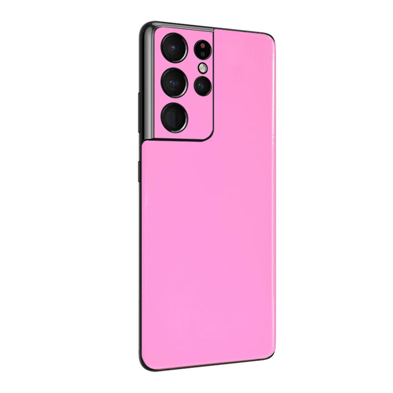 Glossy Candy Colorful Decal Phone Back Skin for SAMSUNG S25 S24 Ultra S23 S22+ S21 FE S20 FE A52 A53 A73 5G Wrap Sticker Film