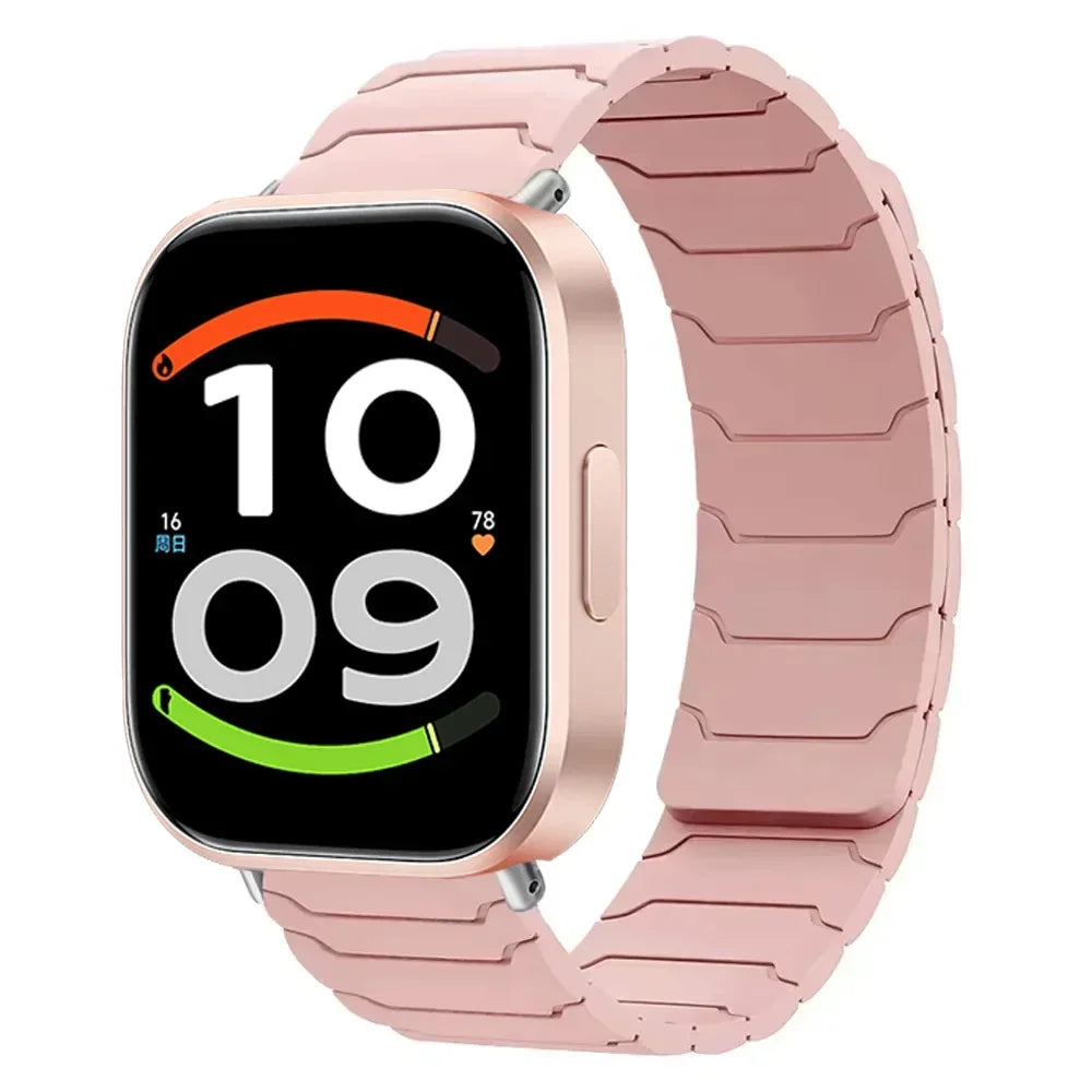 Magnetic Silicone Strap For Redmi Watch 6 Active-Lite/6-5-4 Sports Bracelet Wristband For Xiaomi Mi Band 10 Pro/9 Pro/8 Pro Belt