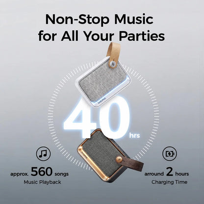 1MORE NANO Portable Bluetooth Speaker Deep Bass TWS Stereo Pairing RGB Light IP67 Outdoor Mini Sound Box 40H Playtime