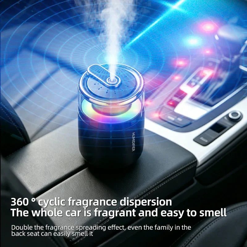 USB Starry Sky Car Humidifier & Aroma Diffuser, Mini Portable Nebulization Air Freshener with RGB Light, Fits Car, Home, Office