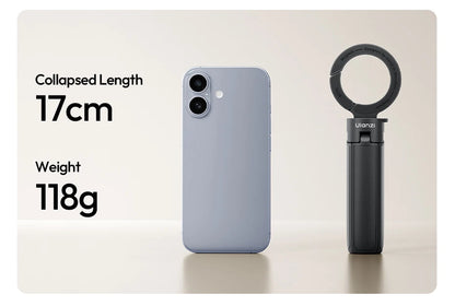 Ulanzi MT71 Magnetic Mini Selfie Stick Telescoping Pole Phone Handle Desktop Tripod for iPhone 17 16 15 14 Android for Travel