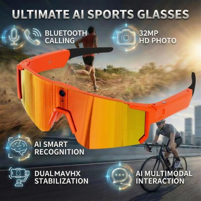 New AI Smart Shooting&Recording Glasses with 800W Camera HD Anti-Shake Bicycle Riding Shooting Artifact Windproof Goggles 2026