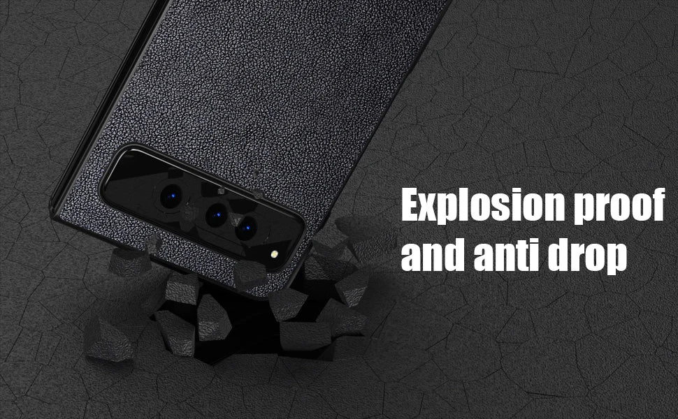 PU Leather Case for Google Pixel Fold 5G Simply Business Style Hard PC with PU 2in1 Material