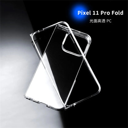 Hard PC Transparent Phone Case For Google Pixel 9 10 11 Pro Fold Front Back Clear Bumper  Shockproof Protective Cover Funda Etui