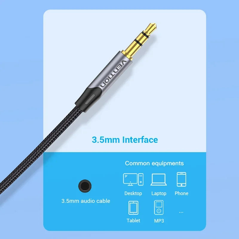 Vention RCA Cable 3.5mm to 2RCA Splitter Jack Audio Cable for Smartphone Amplifier Home Theater 3.5 AUX RCA TV Box Adaptador