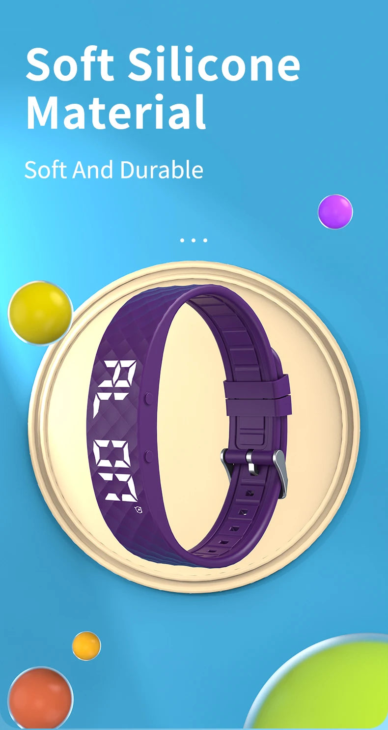 Smart Bracelet LED Digital Waterproof Smart Clock Smartband With running pedometer Monitor Smart Band Vibration Alarm Reminder